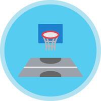 Sports Hall Flat Multi Circle Icon vector