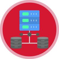 Data Network Flat Multi Circle Icon vector