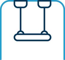 Swing Line Blue Two Color Icon vector