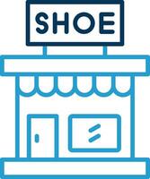 Store Line Blue Two Color Icon vector