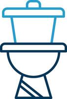 Wc Line Blue Two Color Icon vector