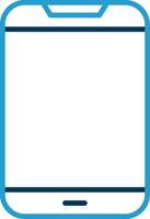 Mobile Phone Line Blue Two Color Icon vector