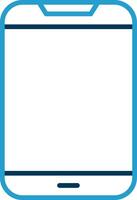 Mobile Phone Line Blue Two Color Icon vector