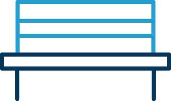 Bench Line Blue Two Color Icon vector