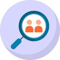 Search Team Gradient Line Circle Icon vector