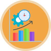 Productivity Flat Multi Circle Icon vector