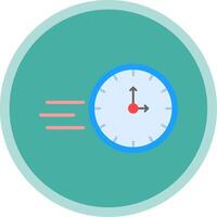 On Time Flat Multi Circle Icon vector