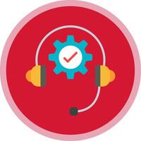 Technical Support Flat Multi Circle Icon vector