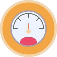 Speedo Meter Flat Multi Circle Icon vector