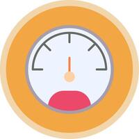 Speedo Meter Flat Multi Circle Icon vector