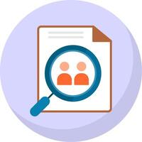 Team Search Gradient Line Circle Icon vector