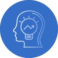 Ideas Gradient Line Circle Icon vector