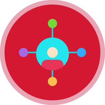 redes plano multi circulo icono vector