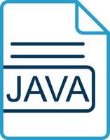 JAVA File Format Line Blue Two Color Icon vector