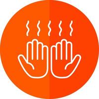 Hand Dryer Line Yellow White Icon vector