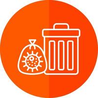 Trash Line Yellow White Icon vector