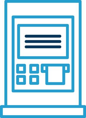Atm Line Blue Two Color Icon
