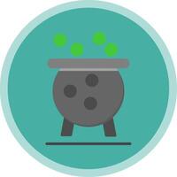 Cauldron Flat Multi Circle Icon vector