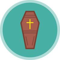 Coffin Flat Multi Circle Icon vector