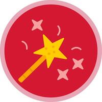 Magic Wand Flat Multi Circle Icon vector