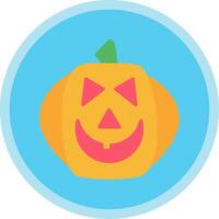 Halloween Pumpkin Flat Multi Circle Icon vector