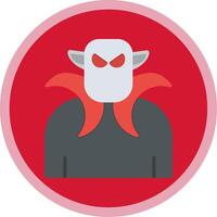 Dracula Flat Multi Circle Icon vector
