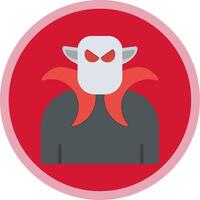 Dracula Flat Multi Circle Icon vector