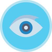 Eye Flat Multi Circle Icon vector
