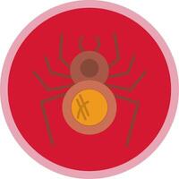 Spider Flat Multi Circle Icon vector