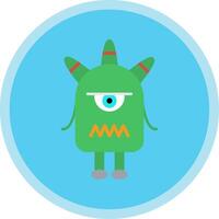 Monster Flat Multi Circle Icon vector