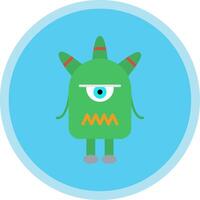 Monster Flat Multi Circle Icon vector