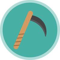 Scythe Flat Multi Circle Icon vector