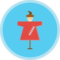 Scarecrow Flat Multi Circle Icon vector