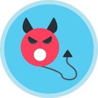 Devil Flat Multi Circle Icon vector