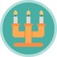 Candelabra Flat Multi Circle Icon vector