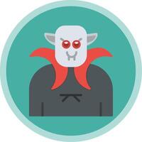 Vampire Flat Multi Circle Icon vector