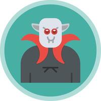 Vampire Flat Multi Circle Icon vector