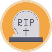 Tombstone Flat Multi Circle Icon vector