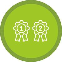 Medals Line Multi Circle Icon vector