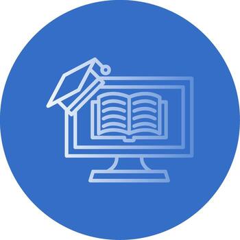 Computer Flat Bubble Icon vector