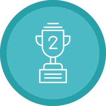 Trophy Line Multi Circle Icon vector