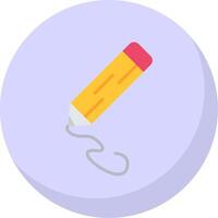 Pencil Flat Bubble Icon vector