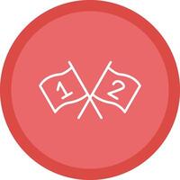 Flags Line Multi Circle Icon vector