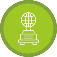 Globe Line Multi Circle Icon vector