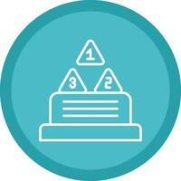 Number Line Multi Circle Icon vector