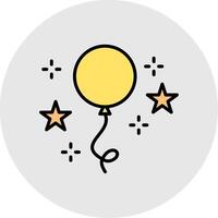 Balloons Line Filled Light Icon vector