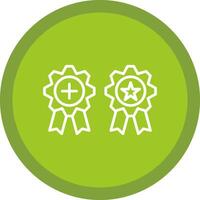 Medals Line Multi Circle Icon vector