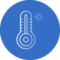 Thermometer Flat Bubble Icon vector