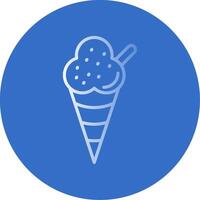 Icecream Flat Bubble Icon vector