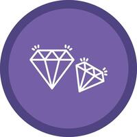 diamante línea multi circulo icono vector